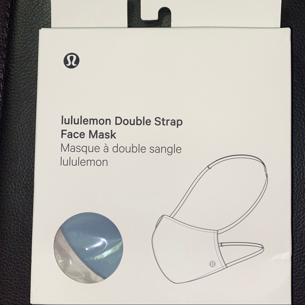 Brand New Lululemon Double Strap Face Mask blue